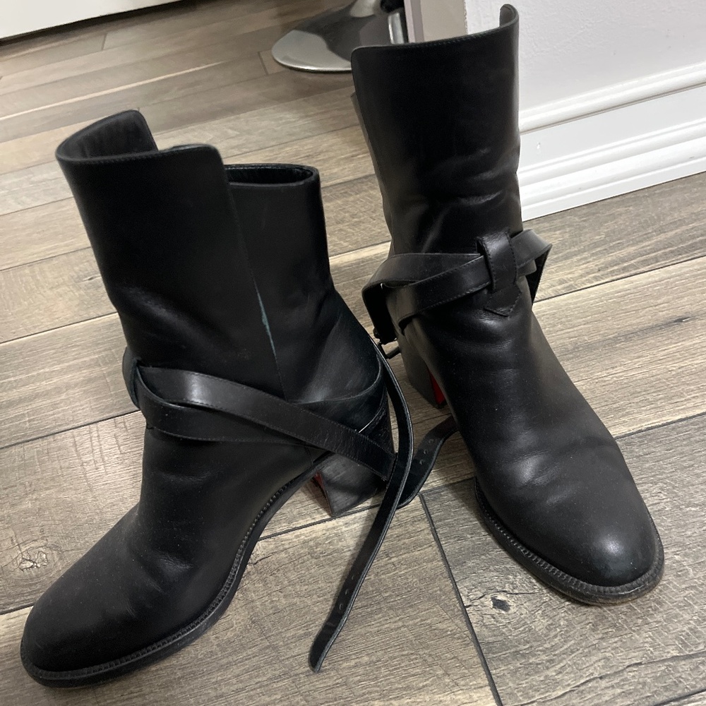 Black Christian louboutin ankle boots